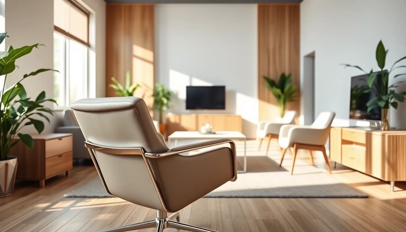 Hervorragend renovierte Vitra Möbel in einem modernen Büro mit elegantem Design.