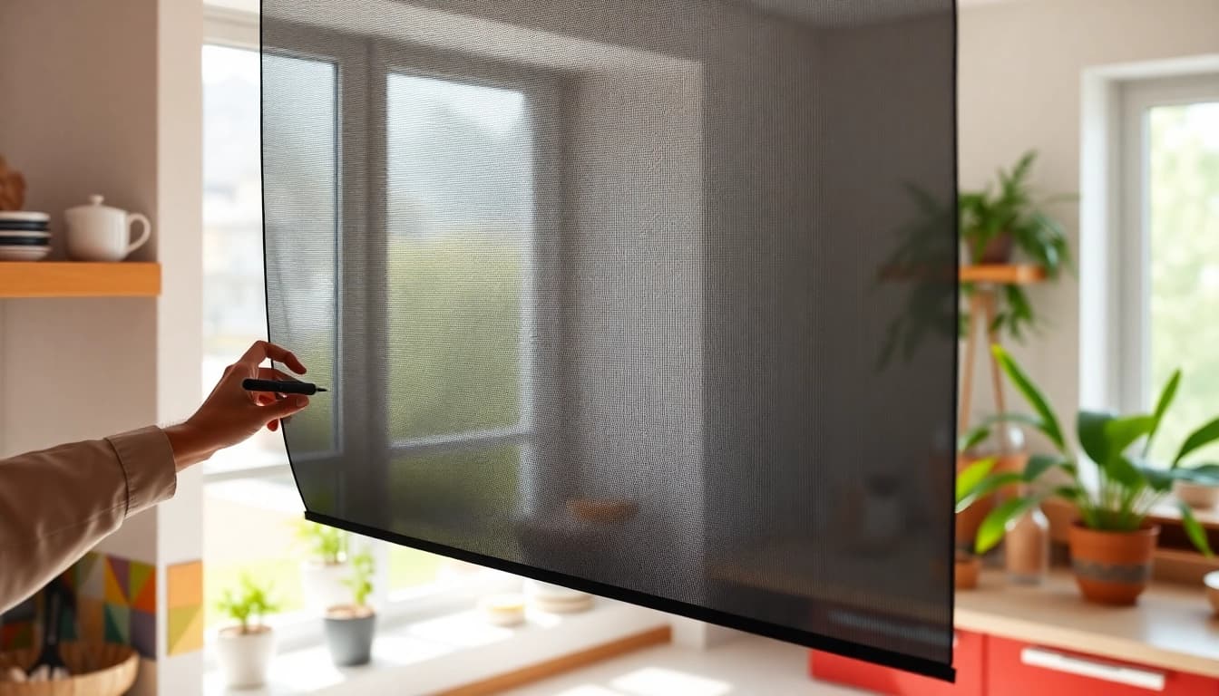 Fliegengittermaxx montiert in einem modernen Zuhause mit elegantem Design und natürlichem Licht.