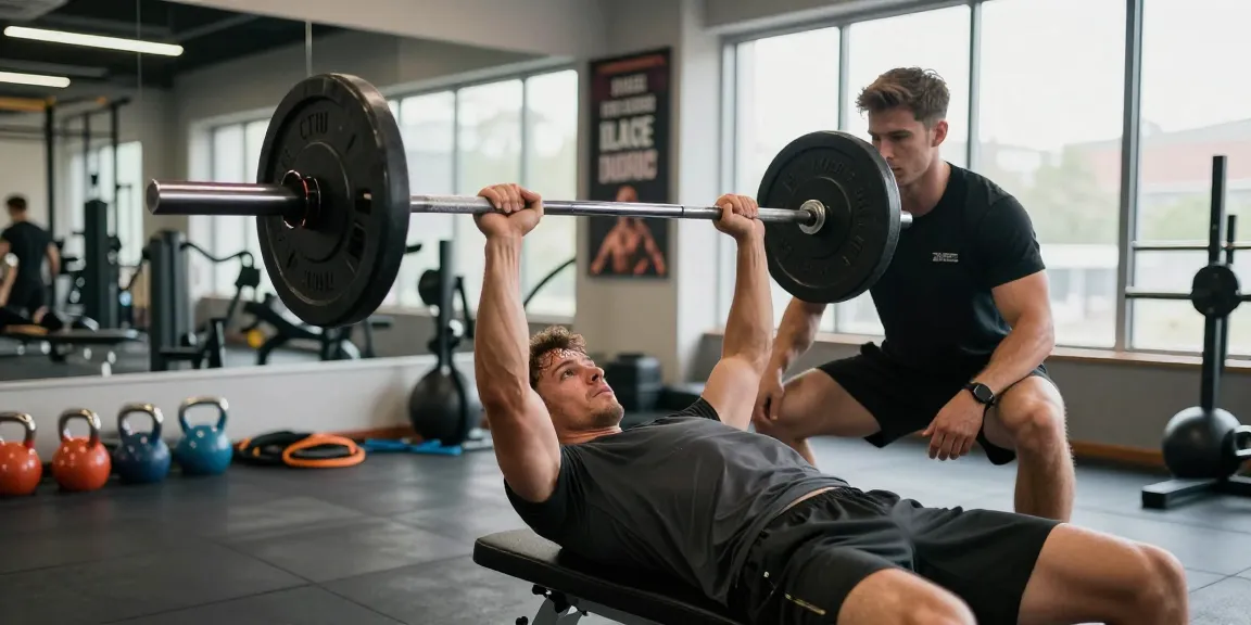 Engagierter Bodybuilder hebt Gewichte in einem Fitnessstudio bei Steroidshop für optimales Muskelwachstum.