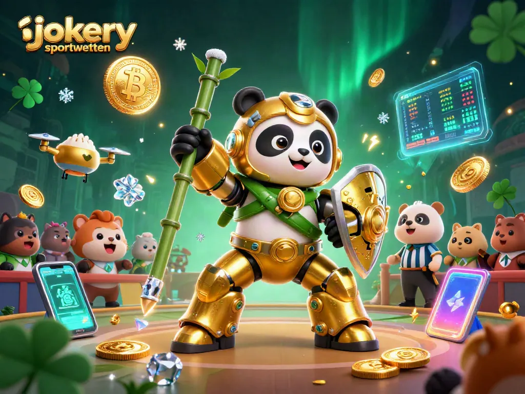 Engage with jokery sportwetten as the golden panda leads the betting arena, captivating animal fans.