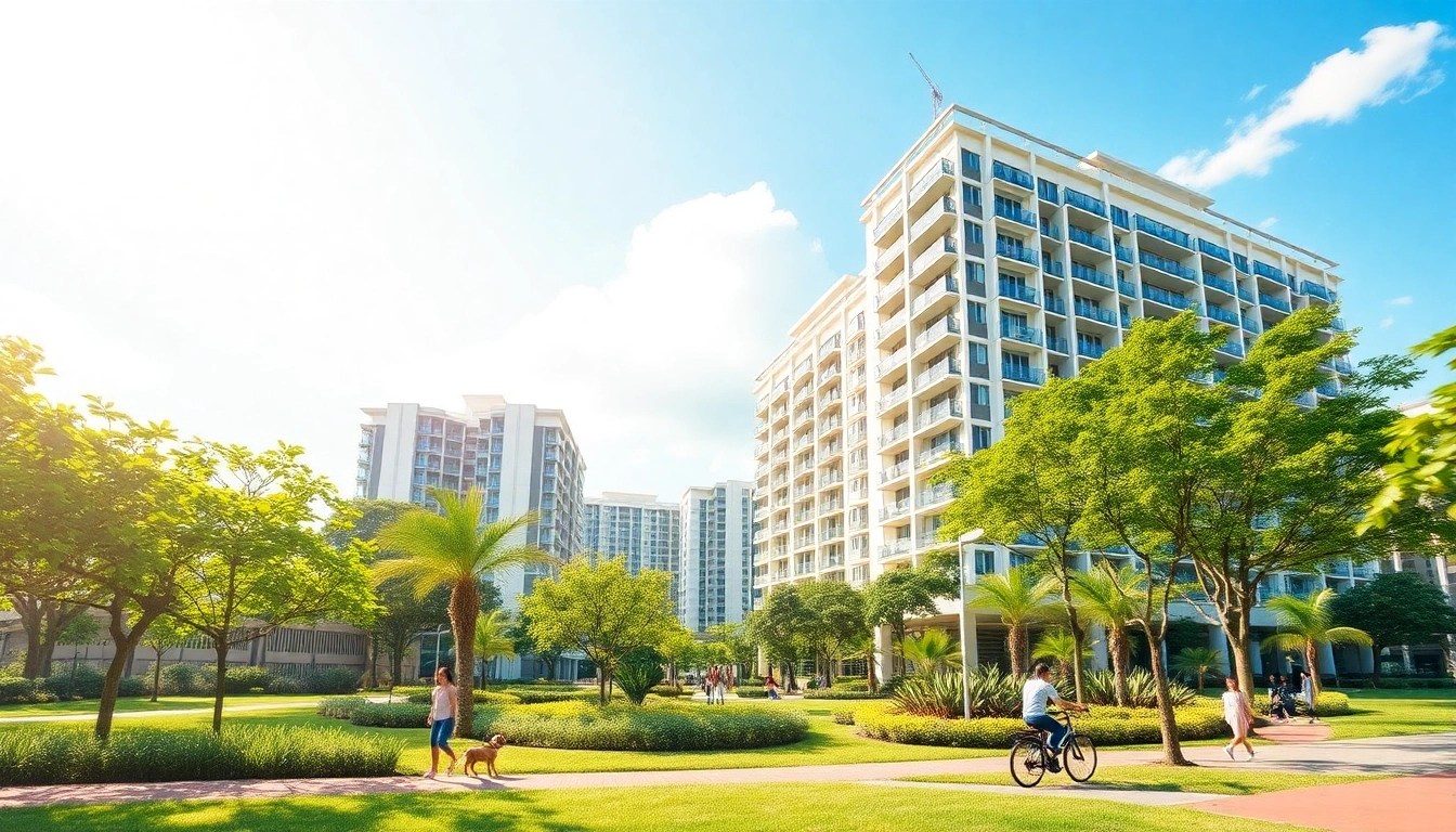 Explore the vibrant community atmosphere of tampines st 95 ec with modern architecture and lush greenery.