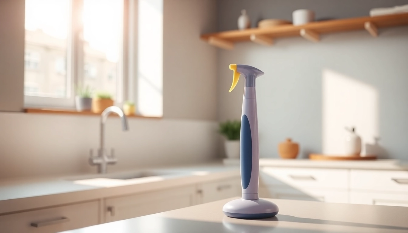 Efficiently using a dampfreiniger to clean kitchen surfaces, showcasing cleanliness and hygiene.