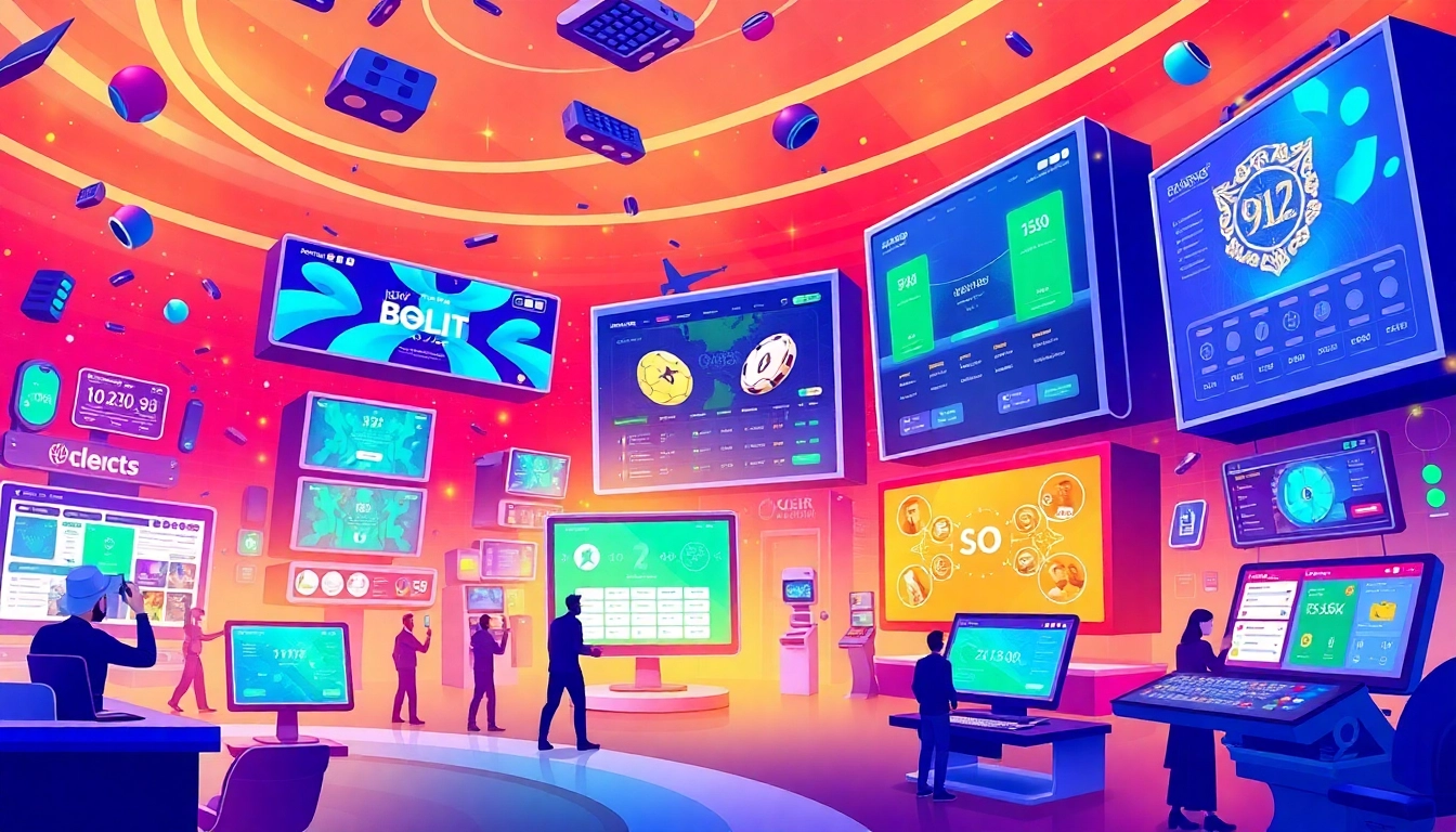 Showcase new wettanbieter platforms with modern features and design elements, highlighting innovation in online betting.