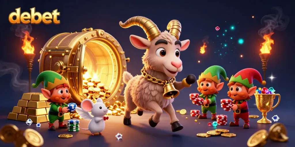 Engage in thrilling fun at debet's holiday-horror casino with Krampus and friends.