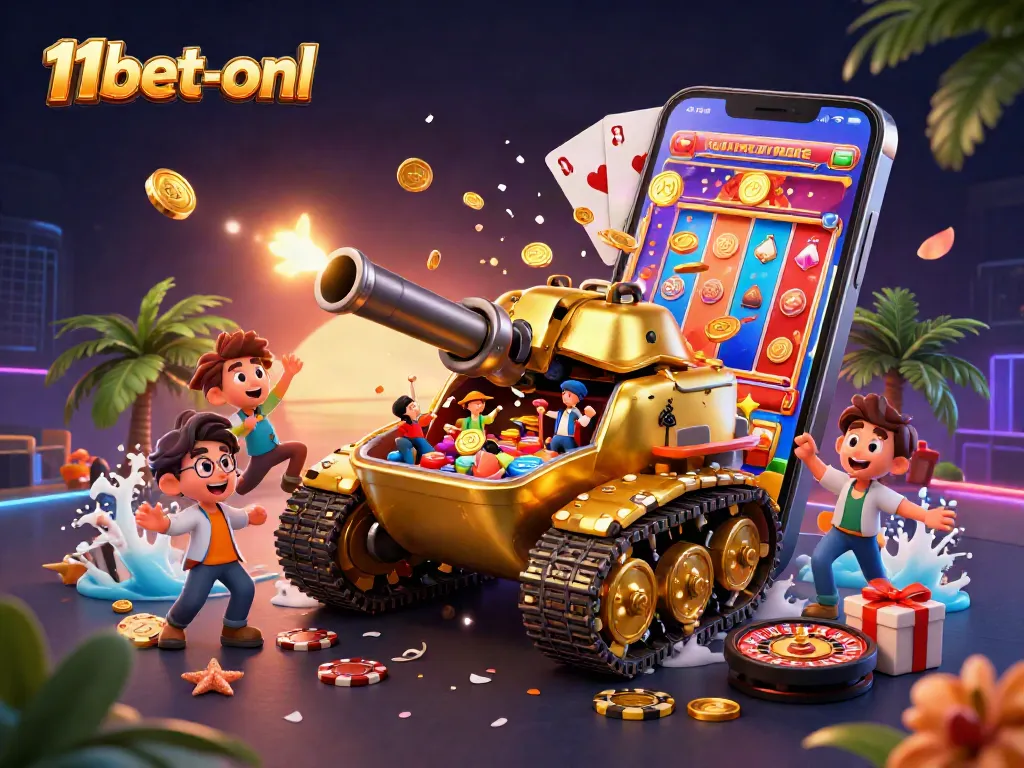 Experience thrilling gameplay at 11bet-onl, showcasing a vibrant casino scene bursting with excitement and winning opportunities.