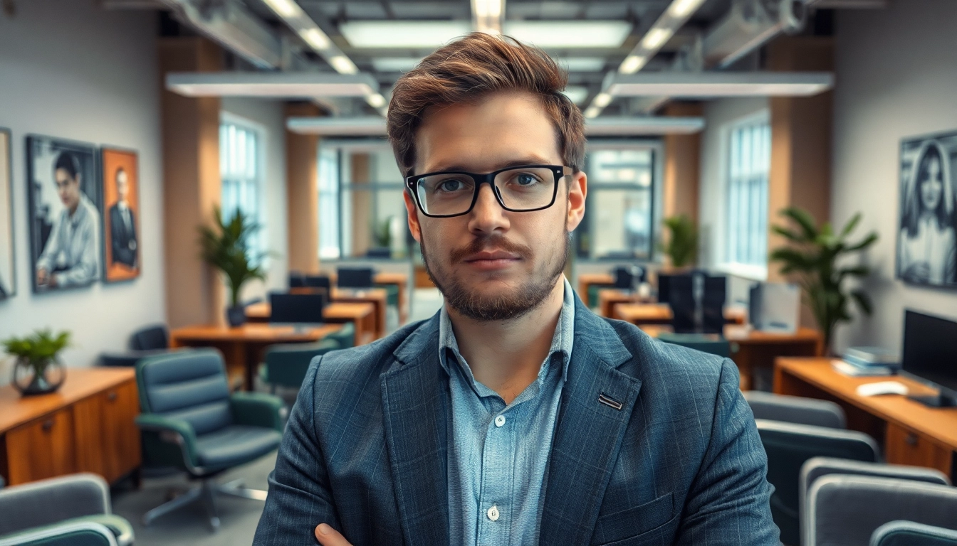 Headhunter Braunschweig vermittelt Managementtalente in einem modernen Bürosetting.