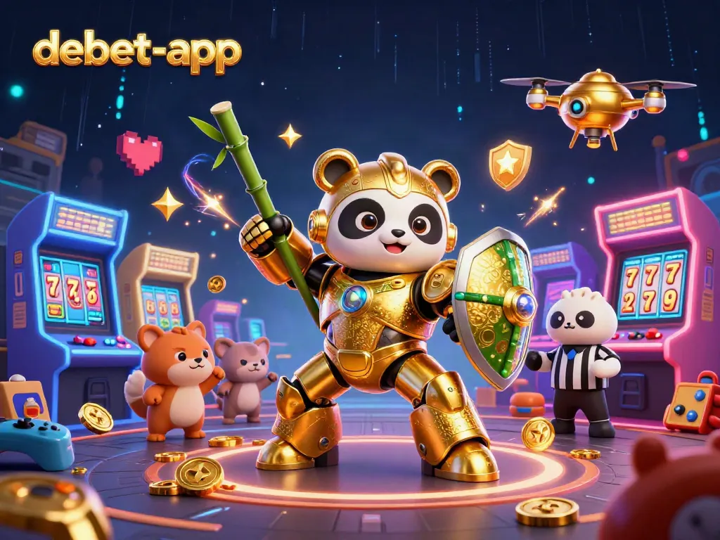 Play exciting games at debet-app featuring dynamic casino elements and a lively arena atmosphere.