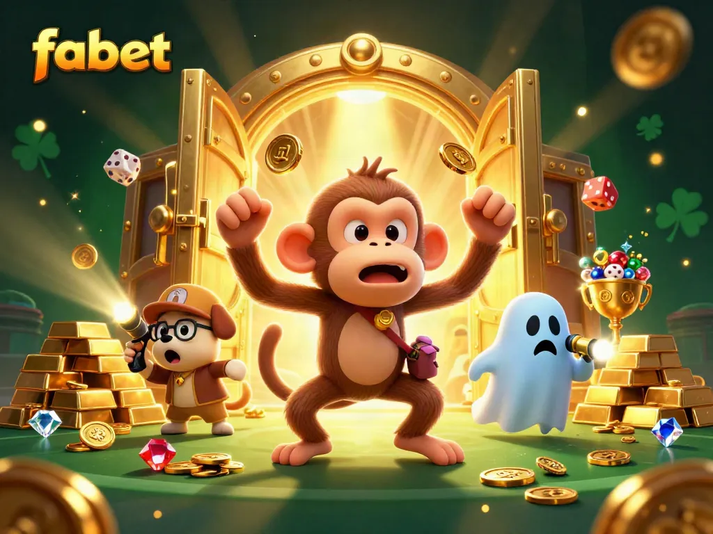 Experience thrilling fun at fabet casino with playful golden treasures and vibrant characters.
