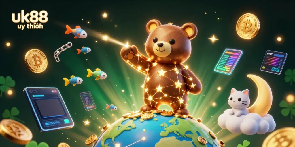 Experience the thrill of uk88 uy tín with a constellation bear and dynamic gamified elements.
