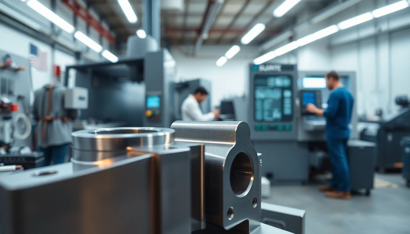 CNC frästeile präzise bearbeitet in einem modernen Werkstattumfeld.