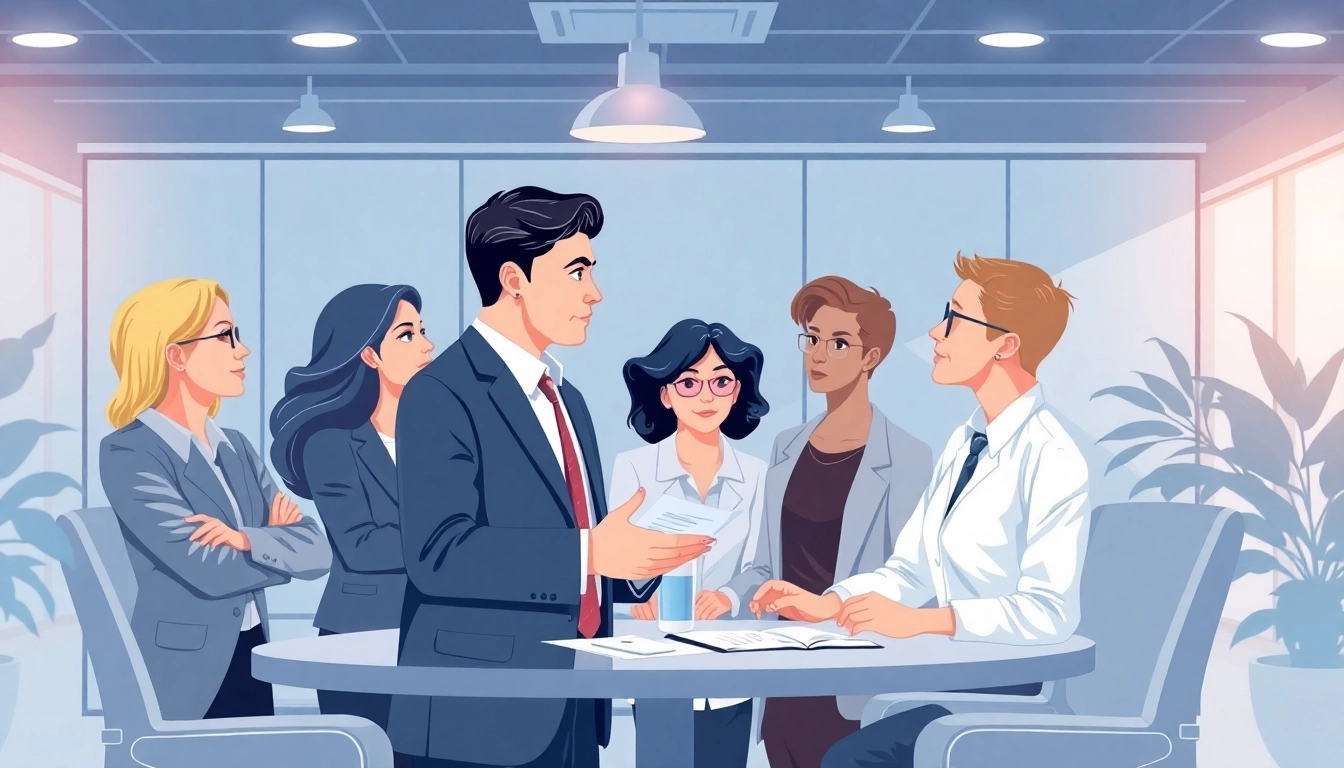 Consultation session focused on Unternehmensberatung with diverse professionals analyzing strategies in an office.