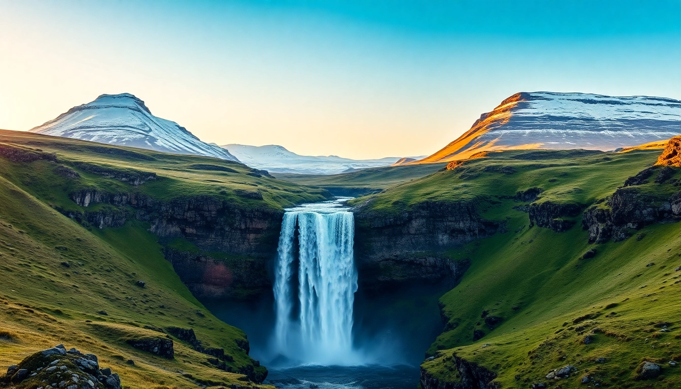 Erleben Sie die beeindruckenden Wasserfälle während Ihrer Reise nach Island in einer einzigartigen Naturlandschaft.