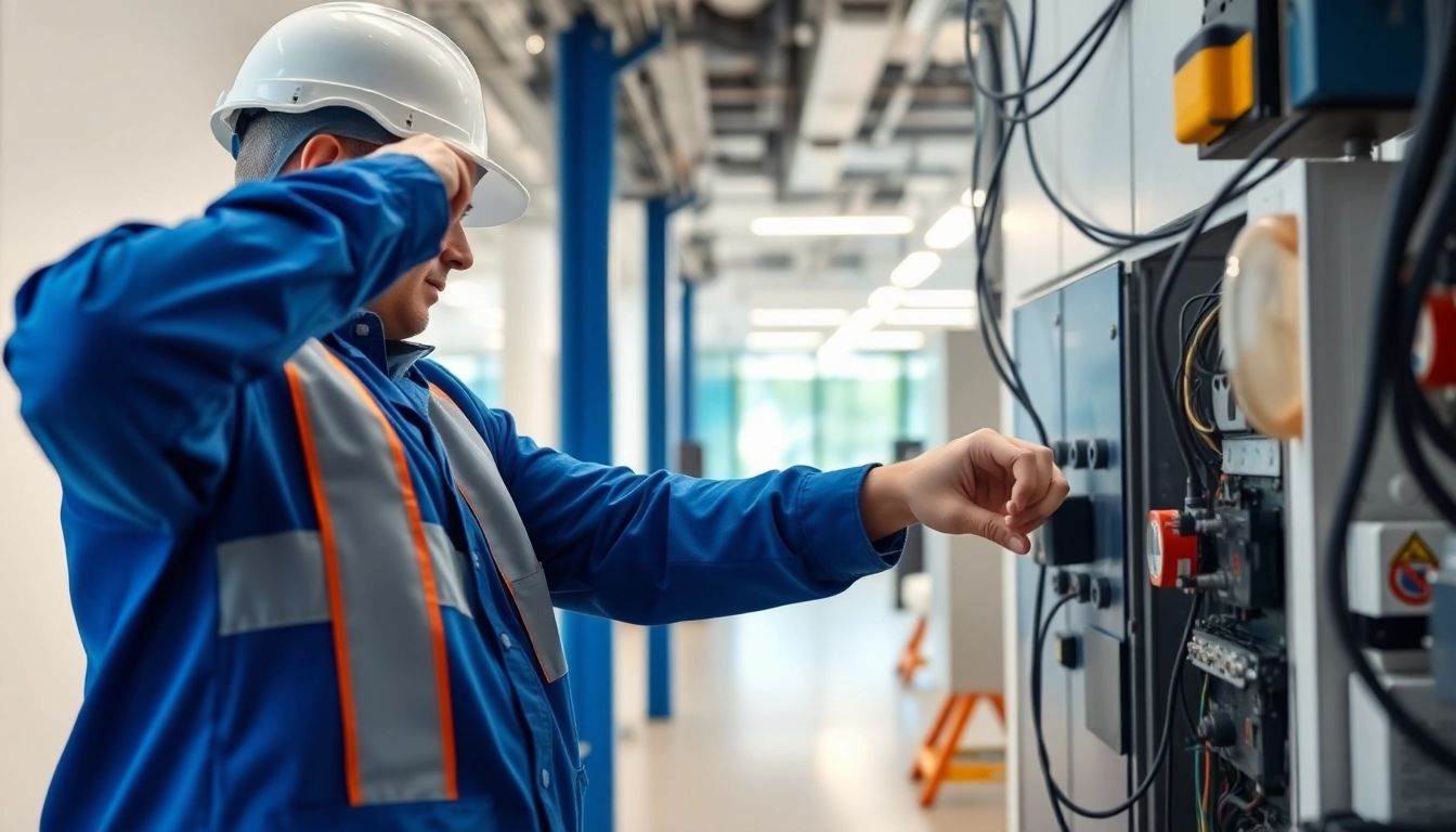 Inspecting electrical devices during DGUV V3 Prüfung ensures workplace safety and compliance standards are met.