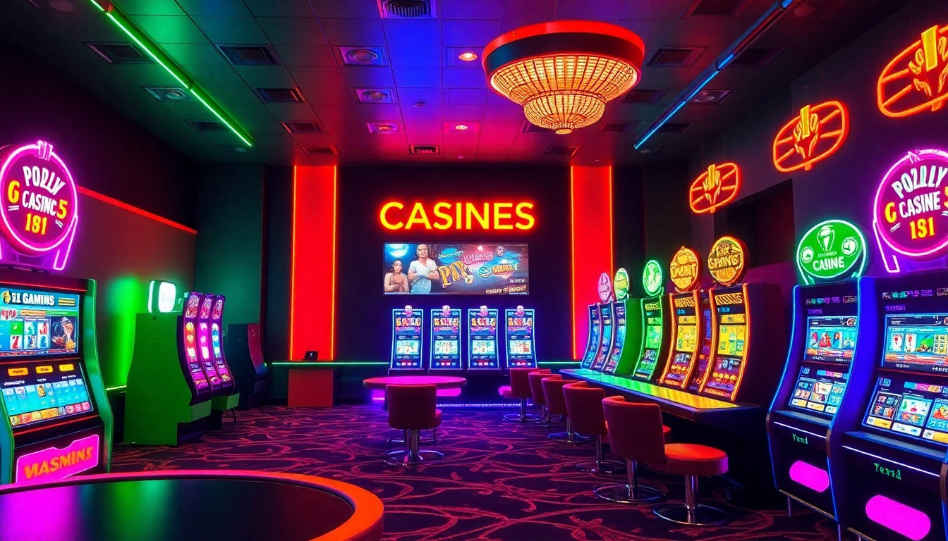 Experience exciting gameplay at an online casino schweiz with vibrant slot machines and lively atmosphere.