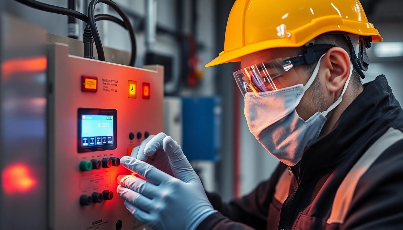 Elektriker führt die Prüfung ortsveränderlicher elektrischer Betriebsmittel durch und sichert die Betriebssicherheit.