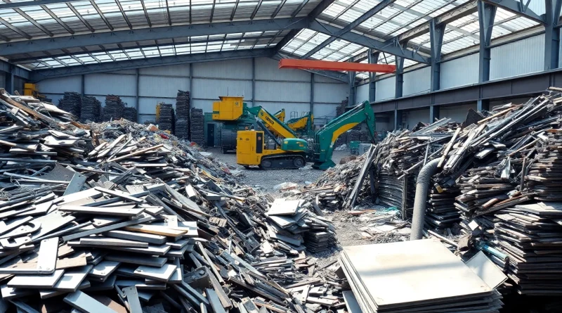 Efficient Schrottabholung Remscheid service with clear signage and organized scrap metal for recycling.