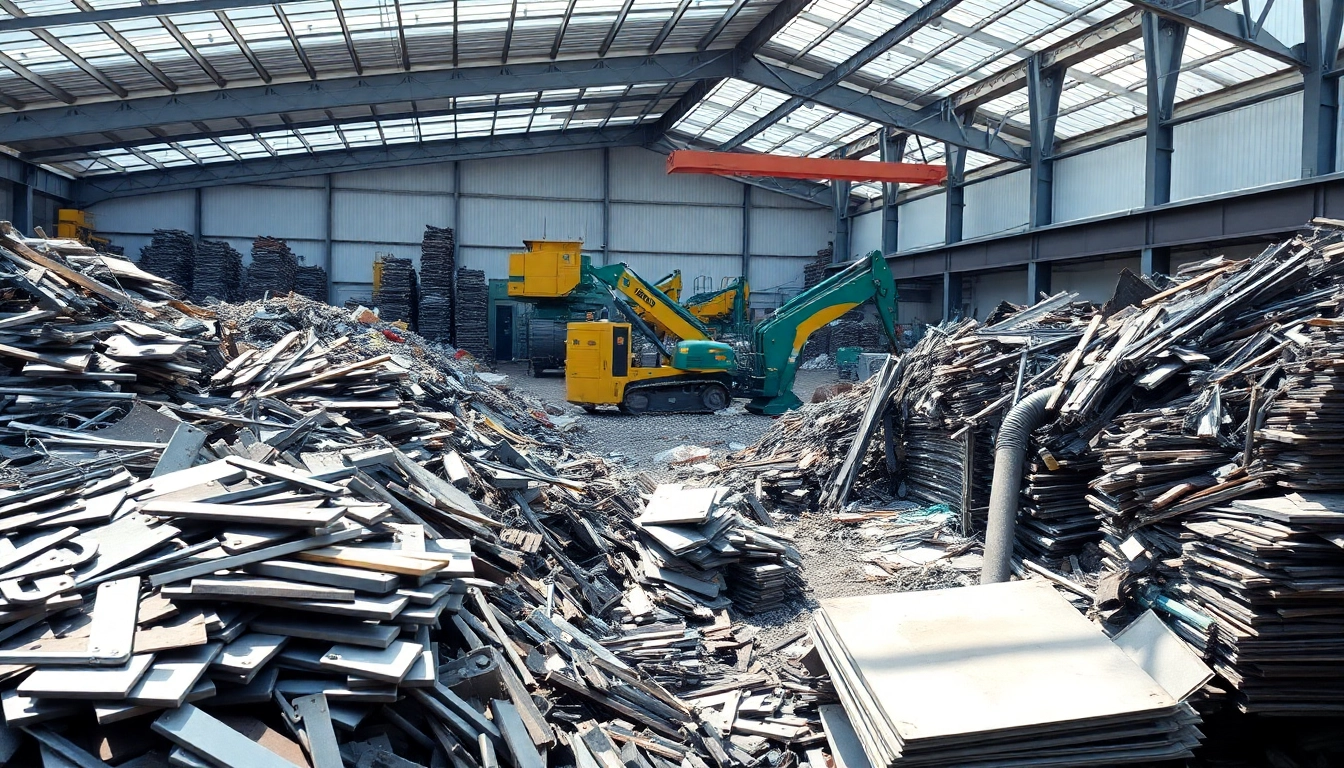 Efficient Schrottabholung Remscheid service with clear signage and organized scrap metal for recycling.