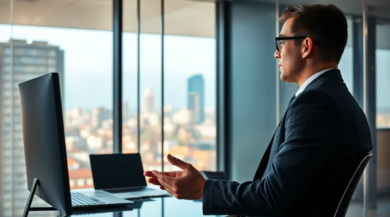Professioneller Headhunter Agentur berät Kandidaten in modernem Büro