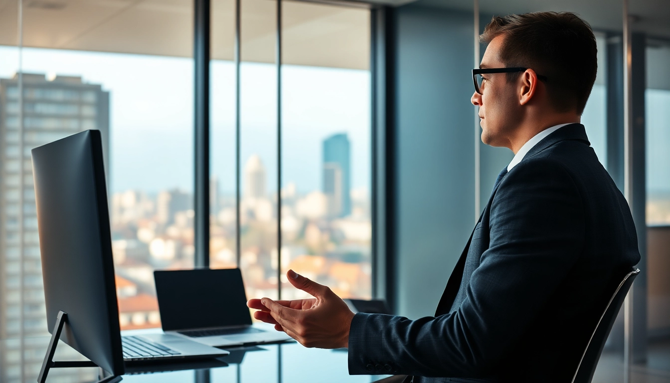 Professioneller Headhunter Agentur berät Kandidaten in modernem Büro