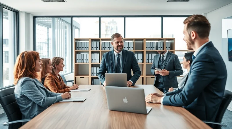 Headhunter Saarbrücken führen Professionalgespräche in modernem Büro.