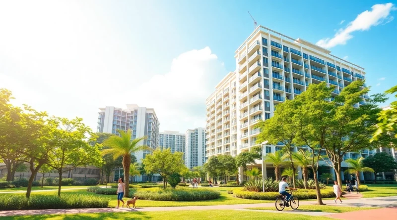 Explore the vibrant community atmosphere of tampines st 95 ec with modern architecture and lush greenery.
