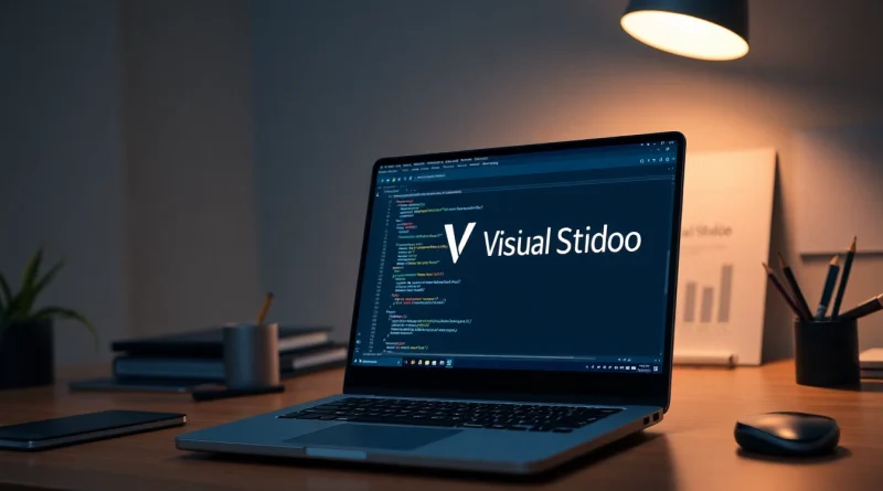 Microsoft Visual Studio 2022 Professional lizenzierter Download auf einem modernen Arbeitsplatz darstellen.