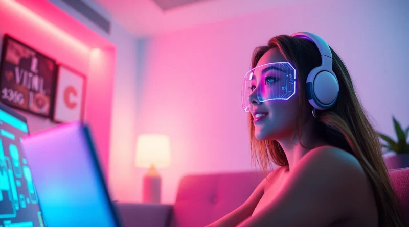 Engaging porn ai chat experience with a vibrant AI character.