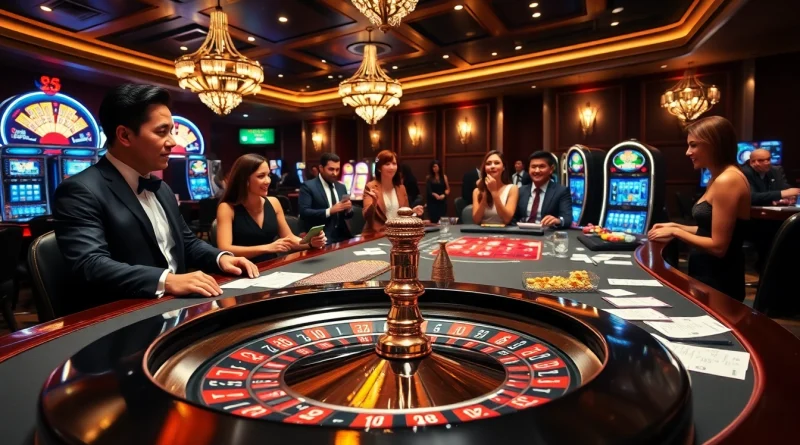 Experience the excitement of the tg88 game at a luxurious casino table.