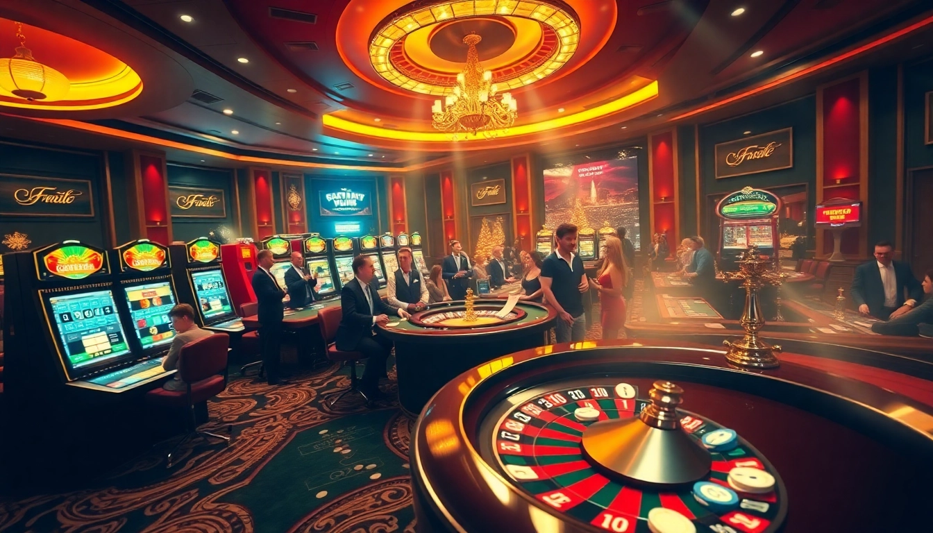 Exciting casino gaming experience at https://gk88.city/ with vibrant tables and festive atmosphere.