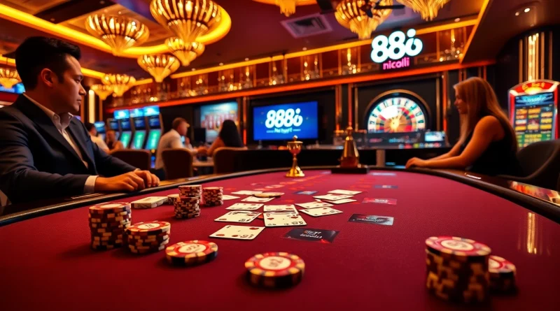 Experience the thrill of winning at the 88i nhà cái casino with vibrant gaming scenes.