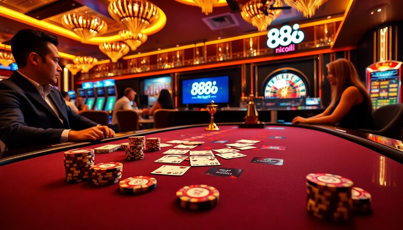 Experience the thrill of winning at the 88i nhà cái casino with vibrant gaming scenes.