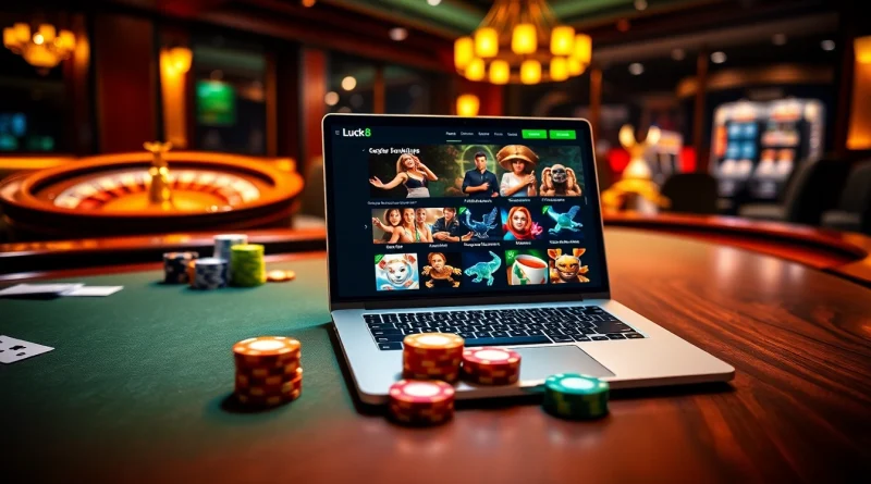 Hoạt động poker đầy hứng khởi tại https://luck8.com với những chip sặc sỡ và giao diện cá cược trực tuyến.