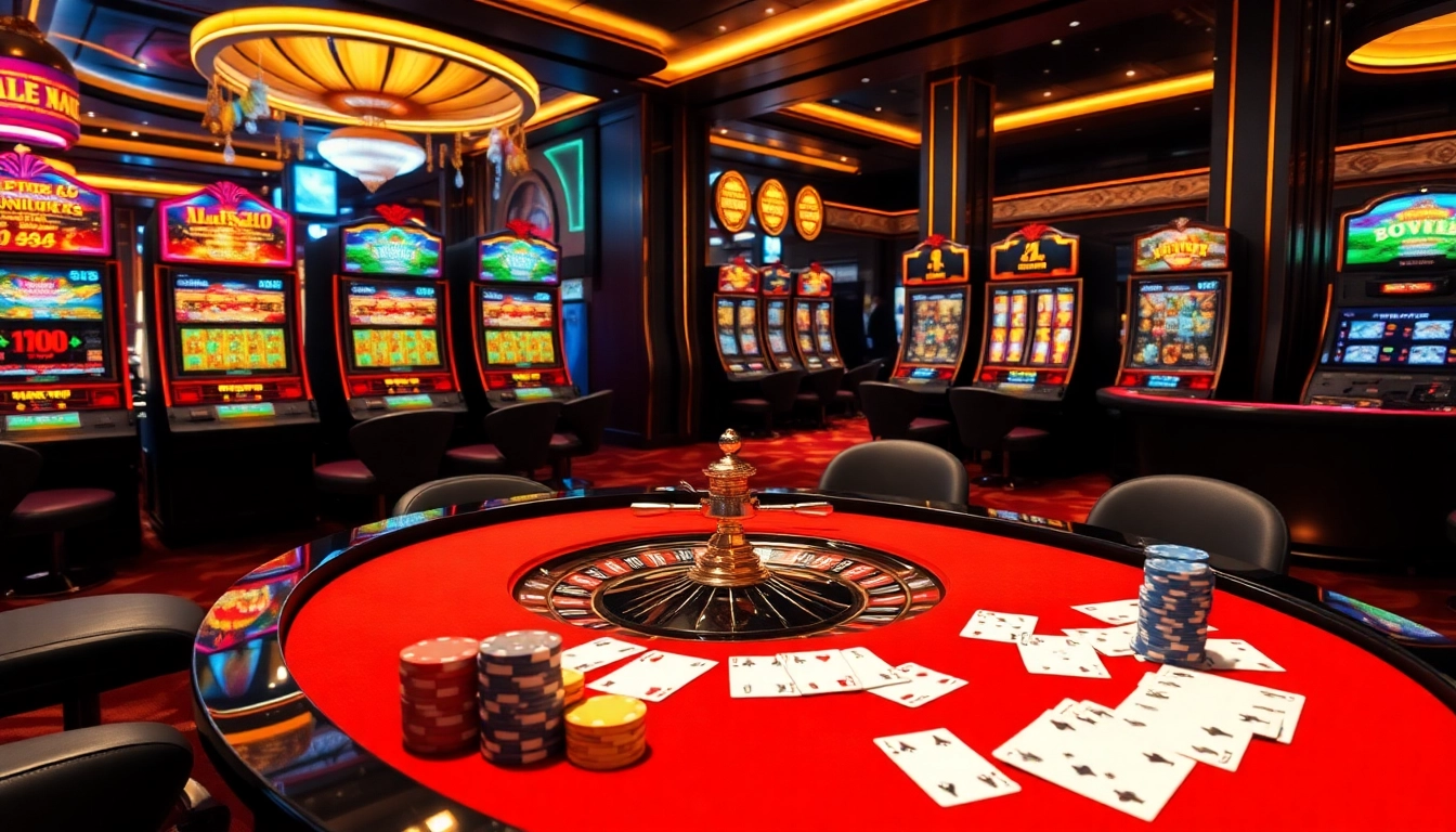 Experience premium gaming excitement at 88i nhà cái, showcasing a sophisticated casino scene with poker chips and a roulette wheel.