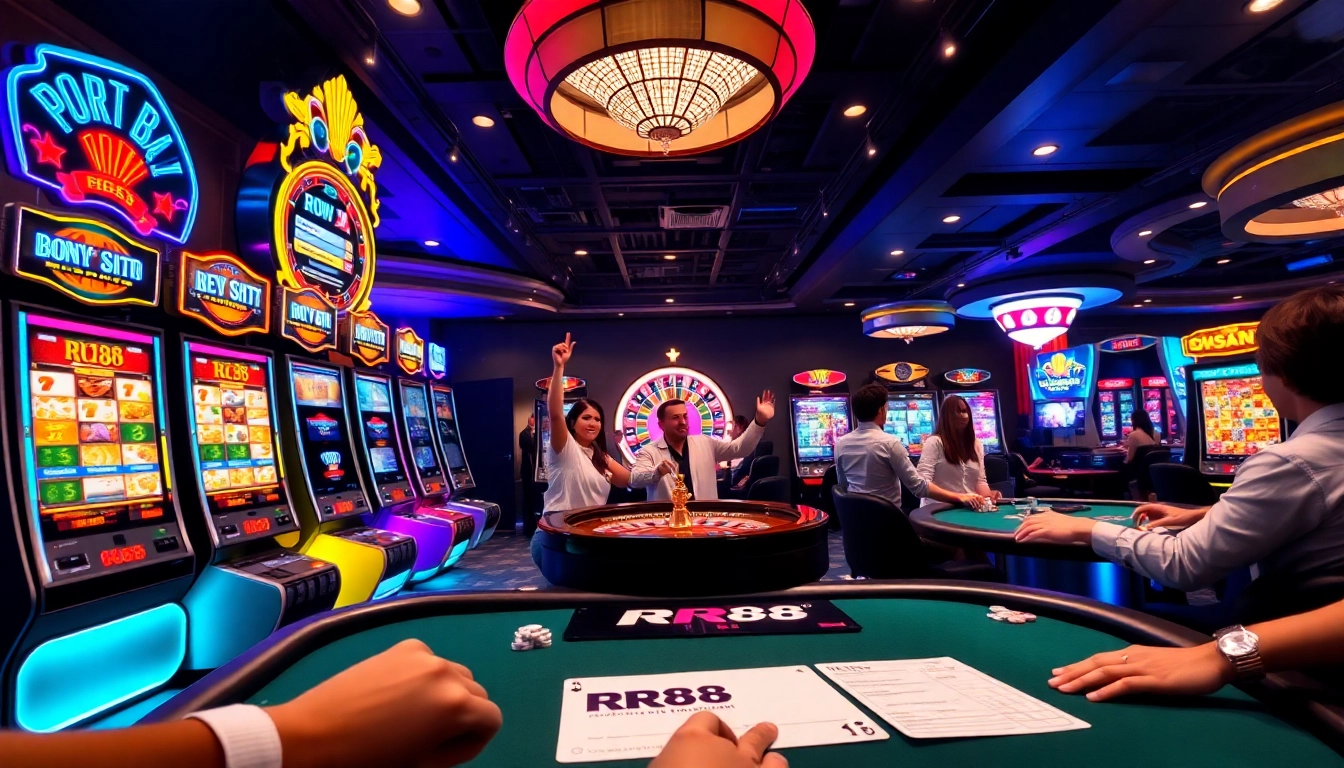 Experience the excitement of RR88 with lively slot machines and thrilling roulette action.