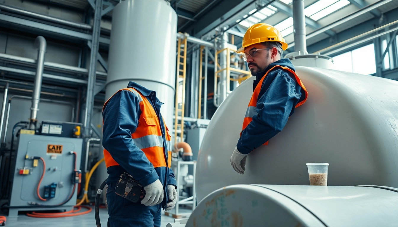 Öltankreinigung und Stilllegung durch Fachleute in modernem Umfeld analysiert.