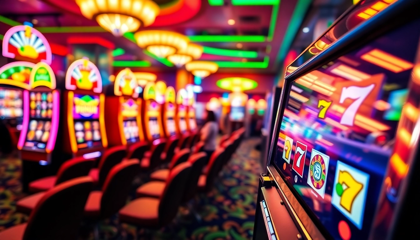 เล่นสล็อตออนไลน์ ที่เครื่องสล็อตสีสันสดใสในคาสิโนที่มีชีวิตชีวา