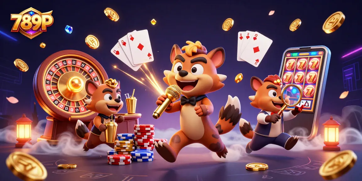 Experience the excitement of winning at 789P's dynamic casino with vibrant characters and games.